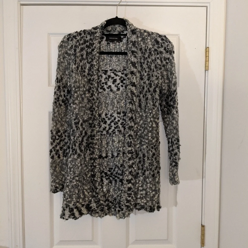 Jones New York gray open it cardigan size small